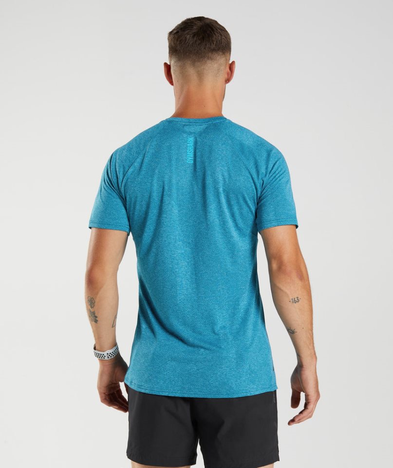 Men's Gymshark Apex T-Shirts Turquoise | CA 83D5N0